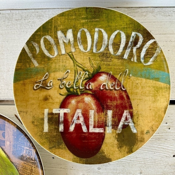 3-8 1/4” DECORATIVE FRUIT, CHINA PLATES. COLORFUL FARMHOUSE PLATES. - Picture 5 of 7